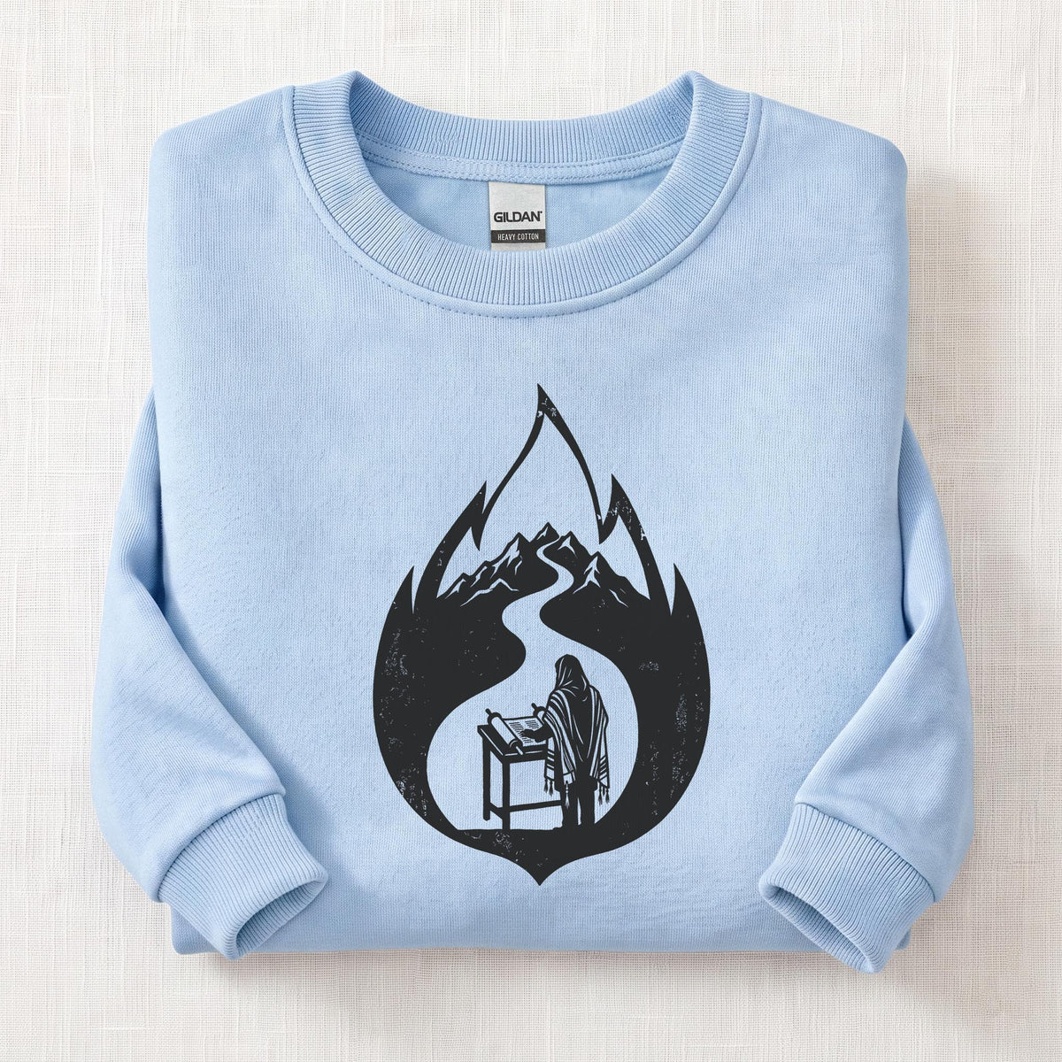 Torah Path Sweatshirt — Light Blue