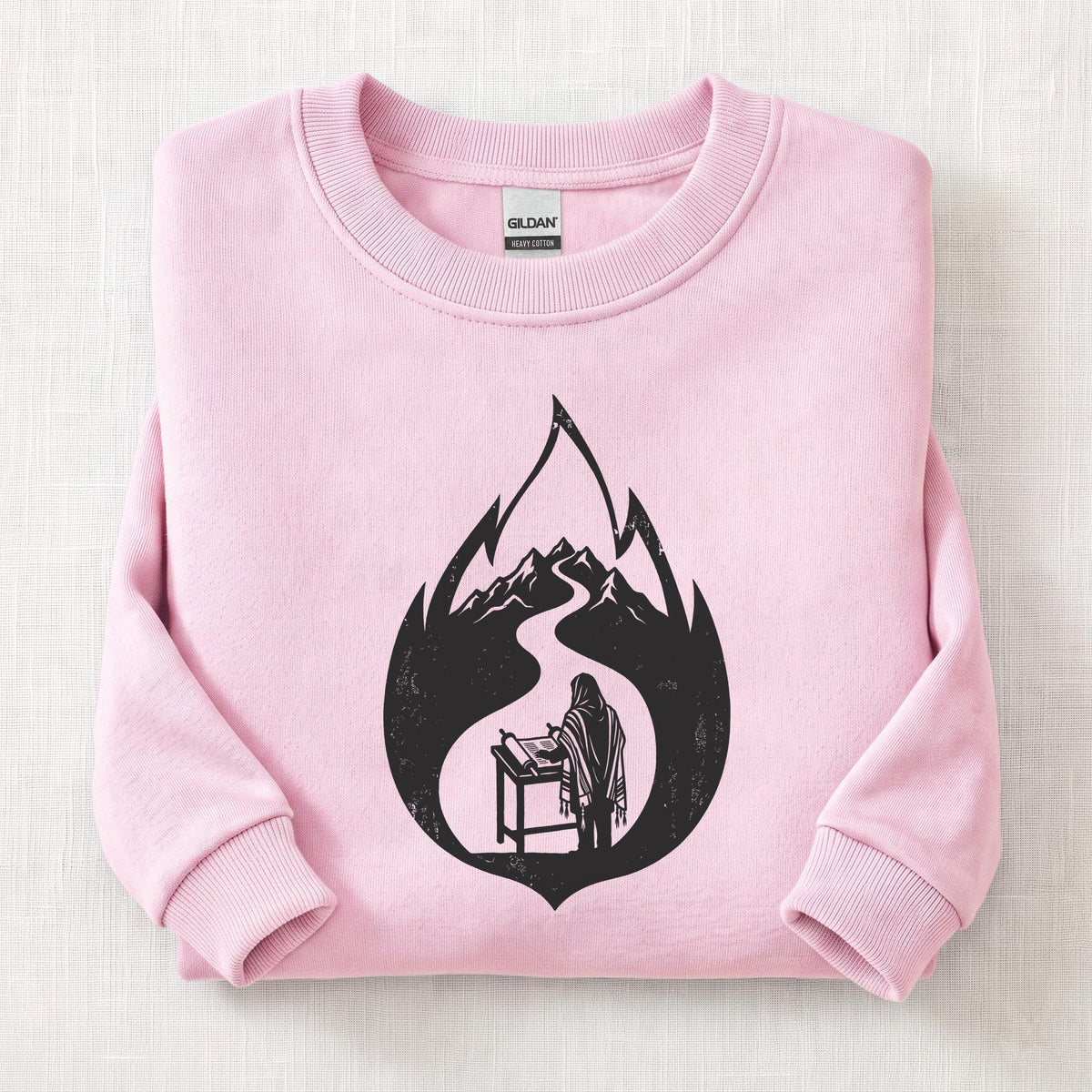 Torah Path Sweatshirt — Light Pink