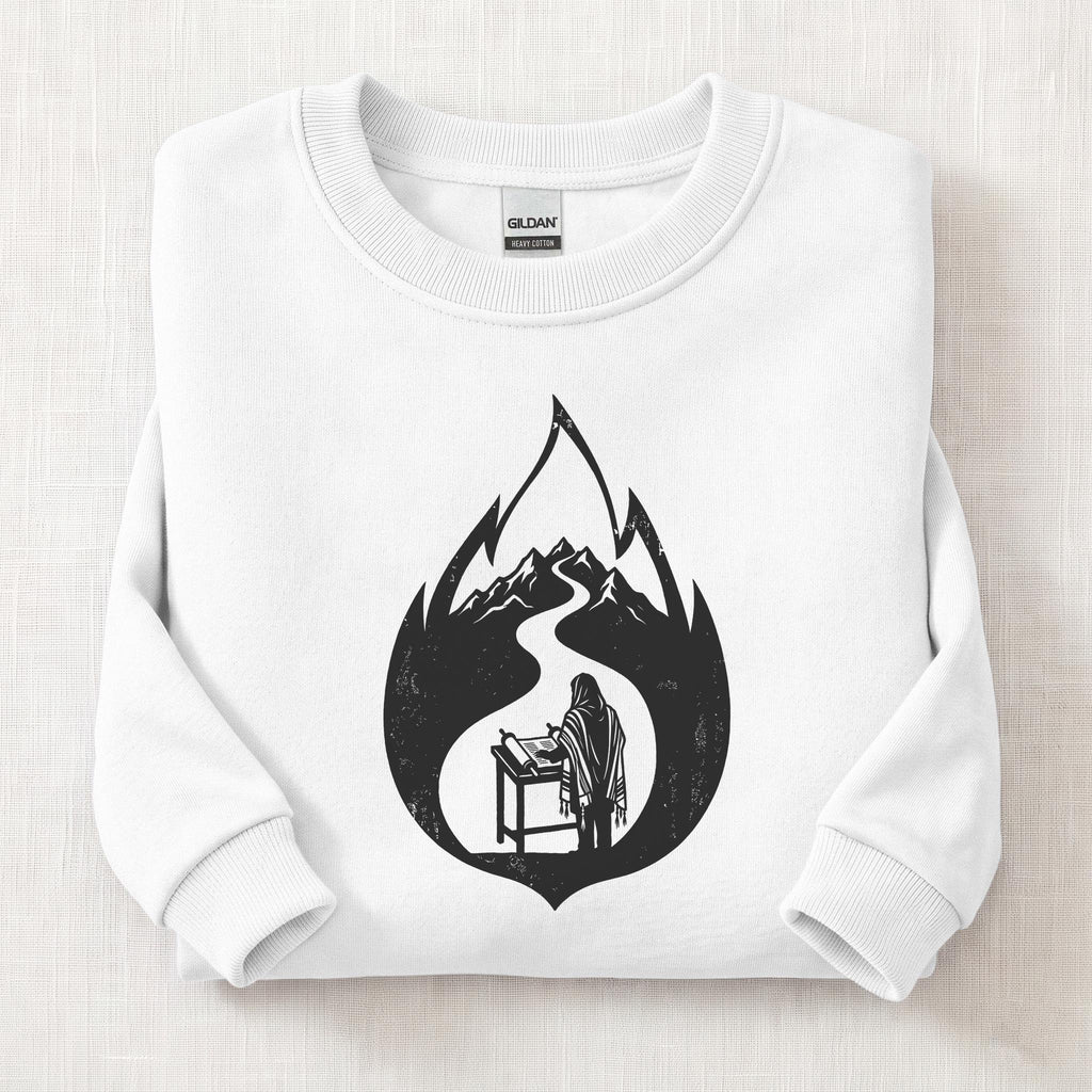 Torah Path Sweatshirt — White