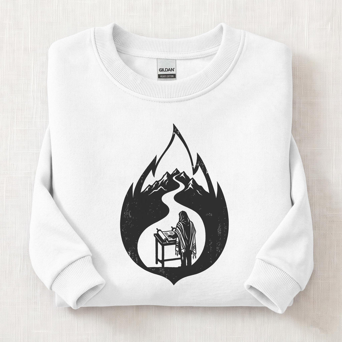Torah Path Sweatshirt — White
