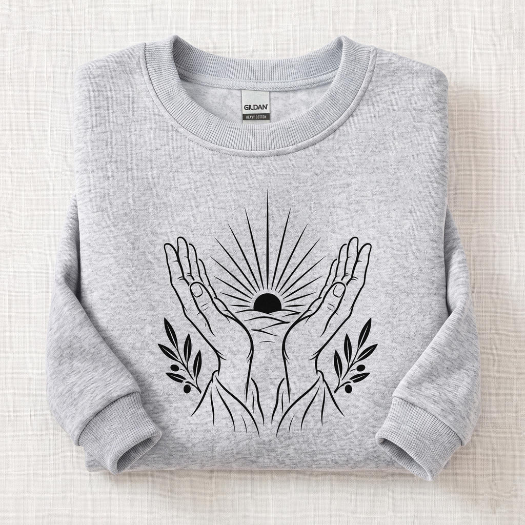 Hands Toward Yah Sweatshirt — Ash