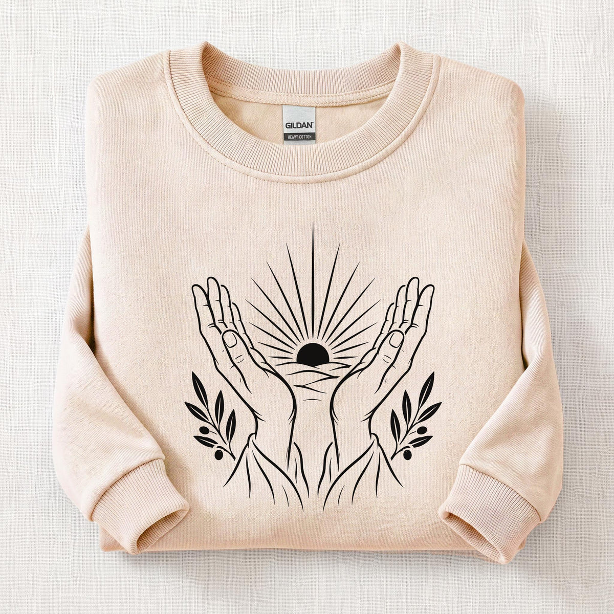 Hands Toward Yah Sweatshirt — Sand