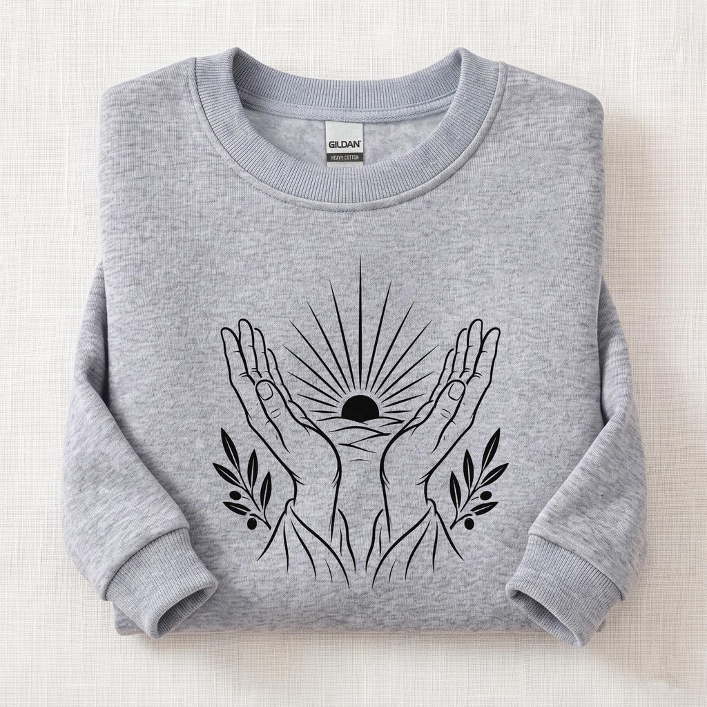 Hands Toward Yah Sweatshirt — Sport Grey