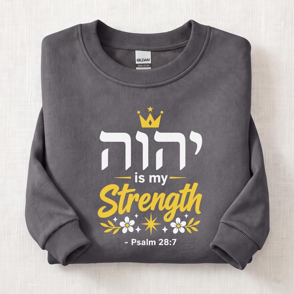 YWHW Is My Strength Sweatshirt — Charcoal