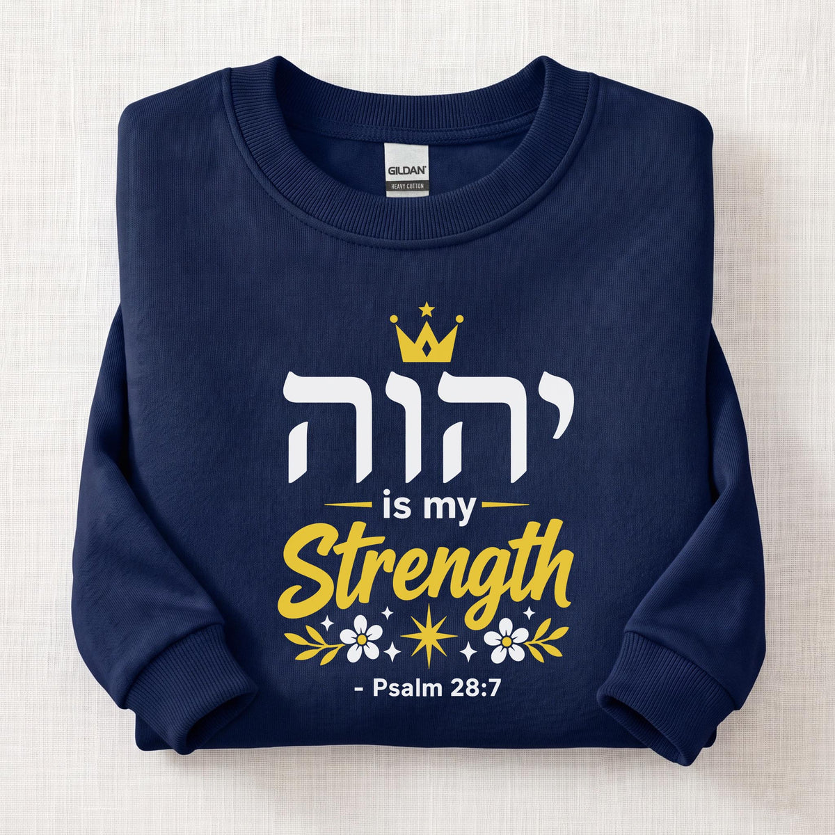 YWHW Is My Strength Sweatshirt — Navy