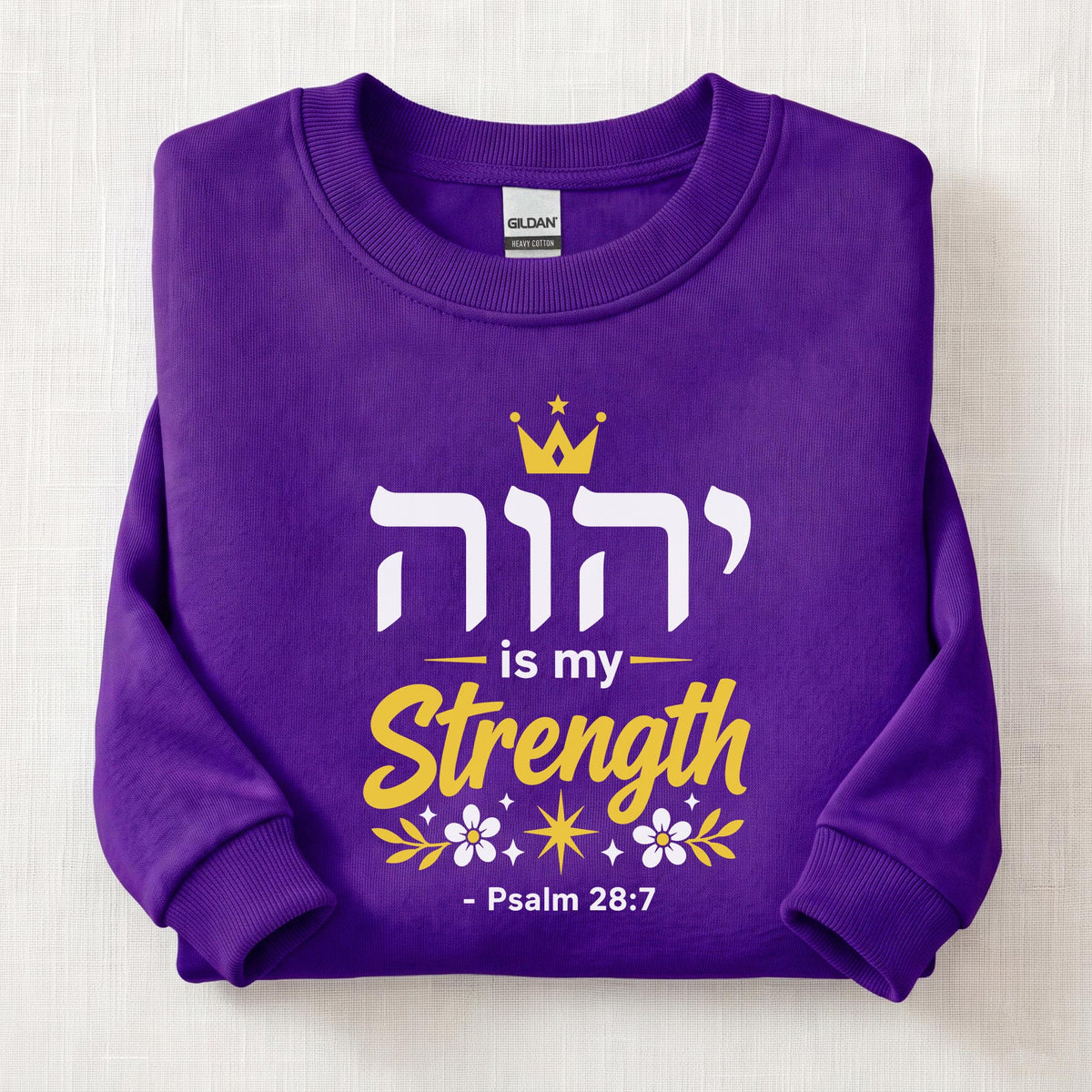 YWHW Is My Strength Sweatshirt — Purple
