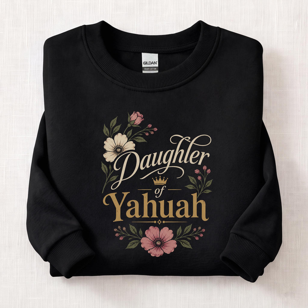 Daughter Of Yahuah Woman Sweatshirt — Black