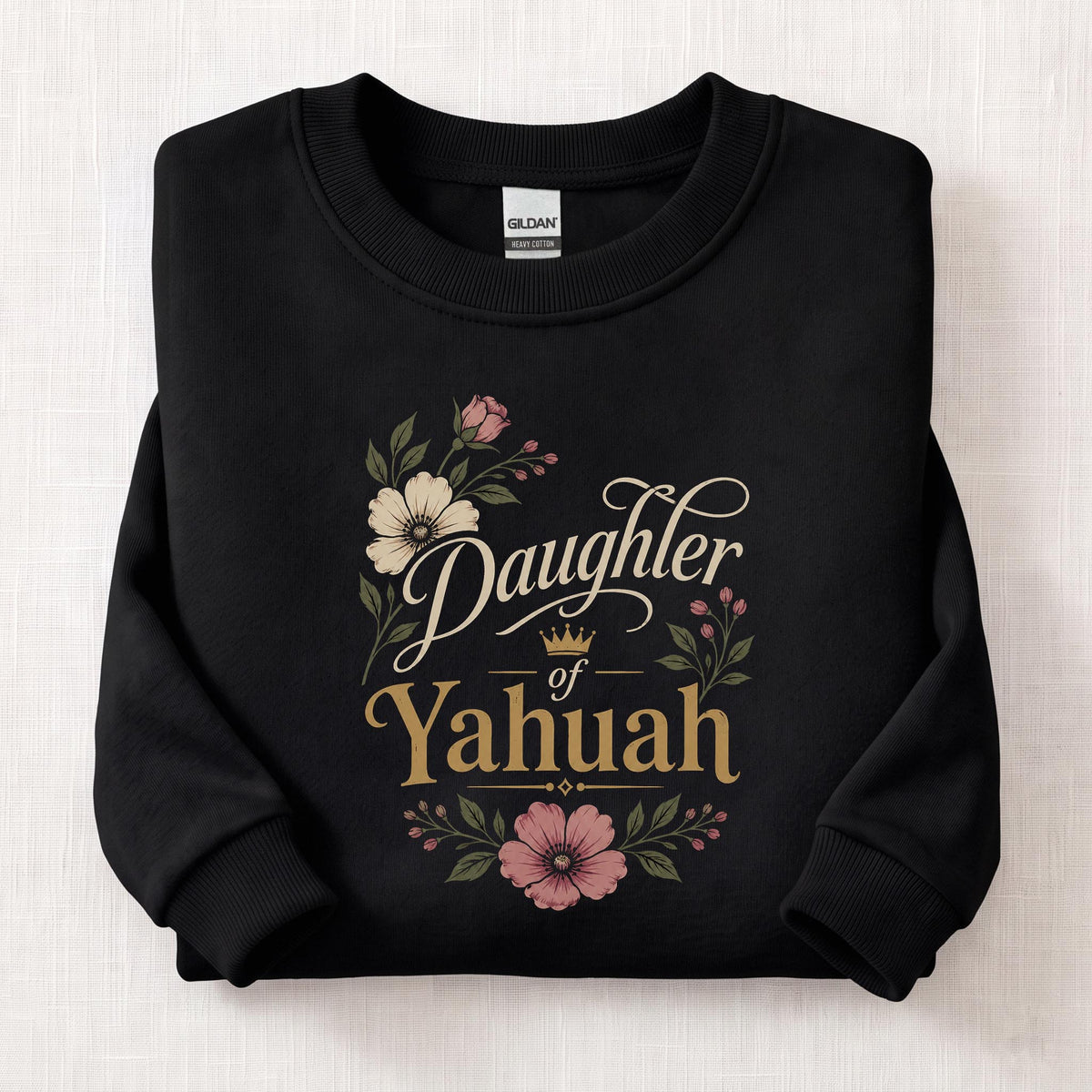 Daughter Of Yahuah Woman Sweatshirt — Black