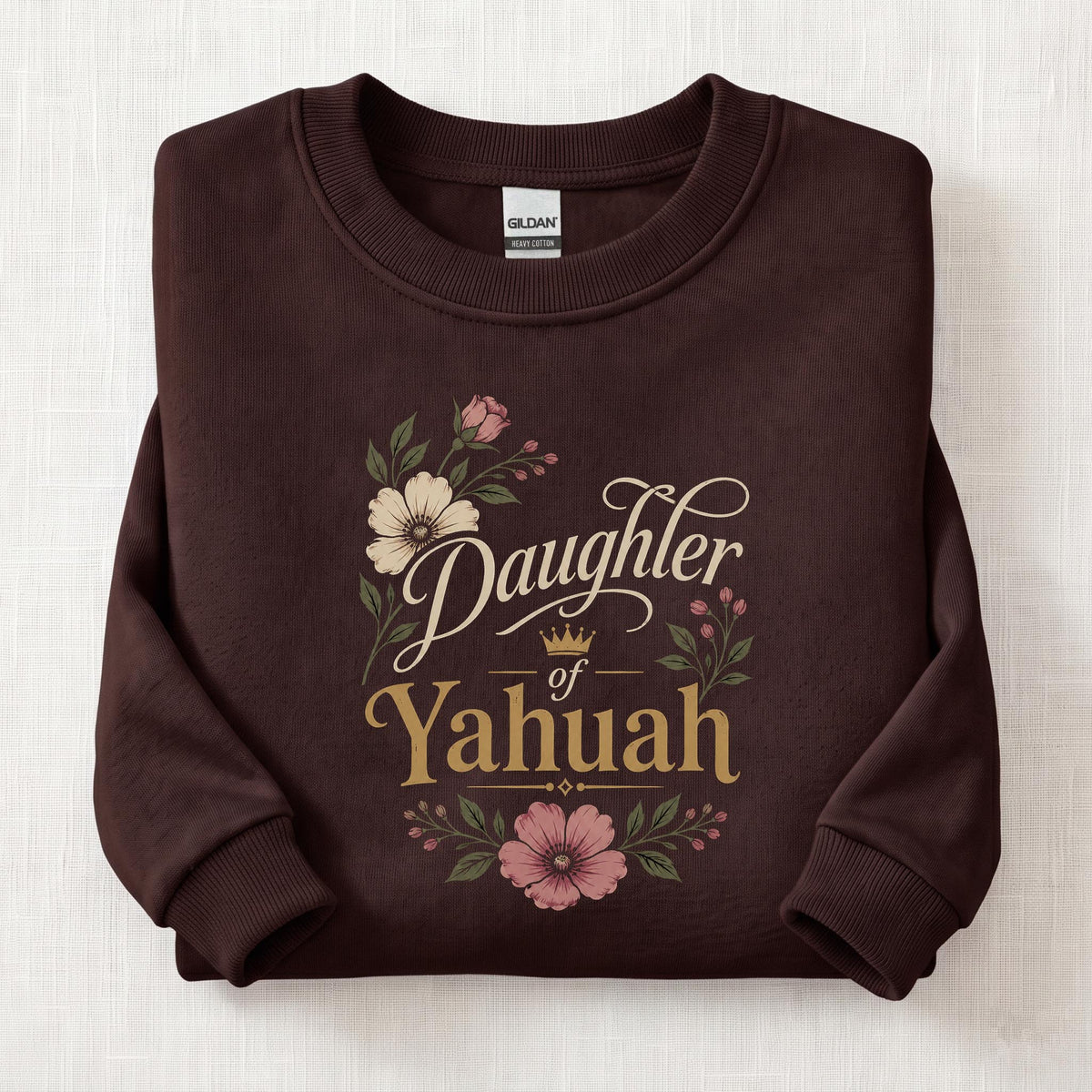 Daughter Of Yahuah Woman Sweatshirt — Dark Chocolate