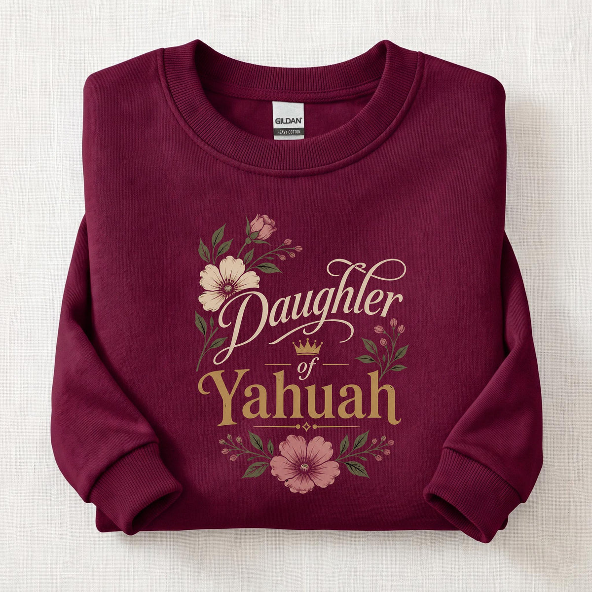 Daughter Of Yahuah Woman Sweatshirt — Maroon