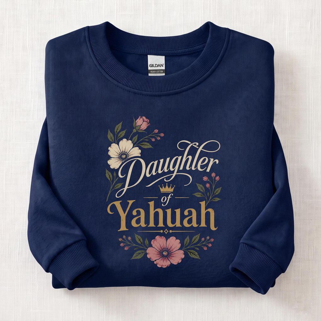 Daughter Of Yahuah Woman Sweatshirt — Navy