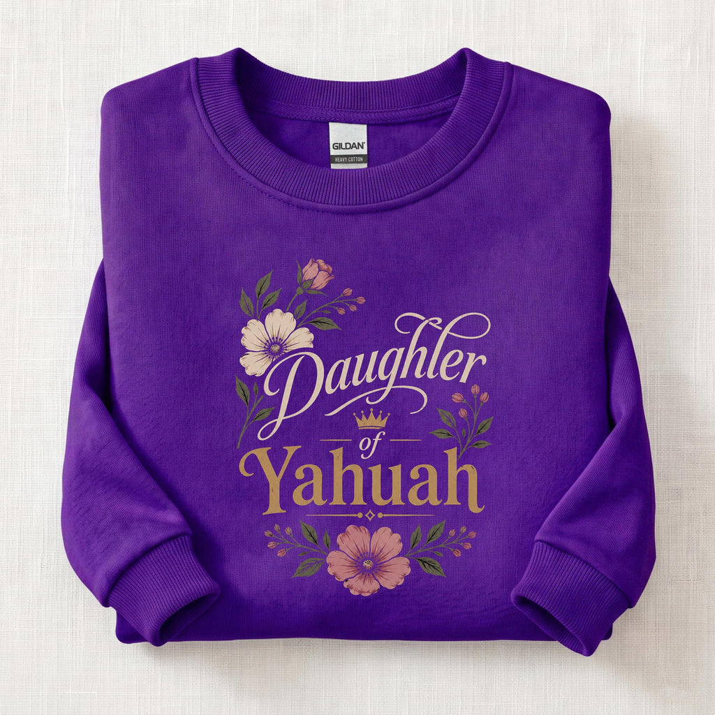 Daughter Of Yahuah Woman Sweatshirt — Purple