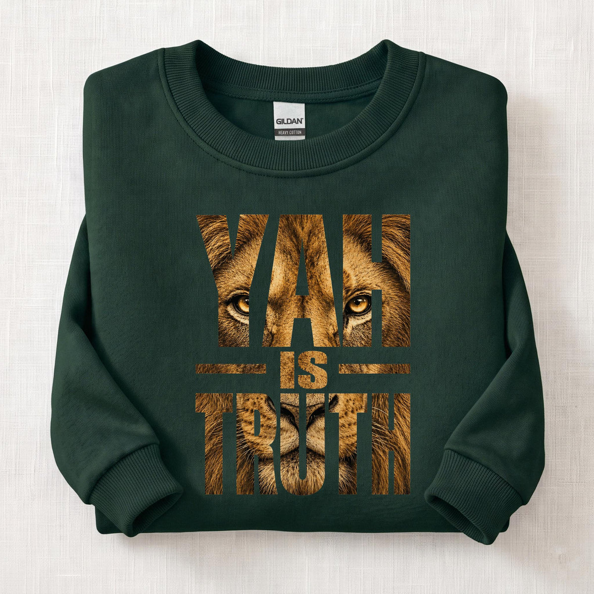 Yah Is Truth Sweatshirt — Forest Green