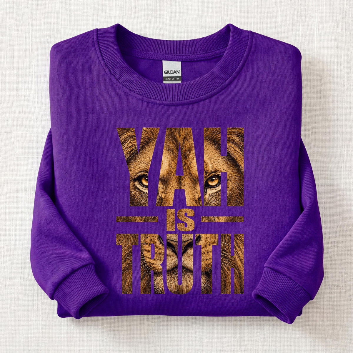 Yah Is Truth Sweatshirt — Purple