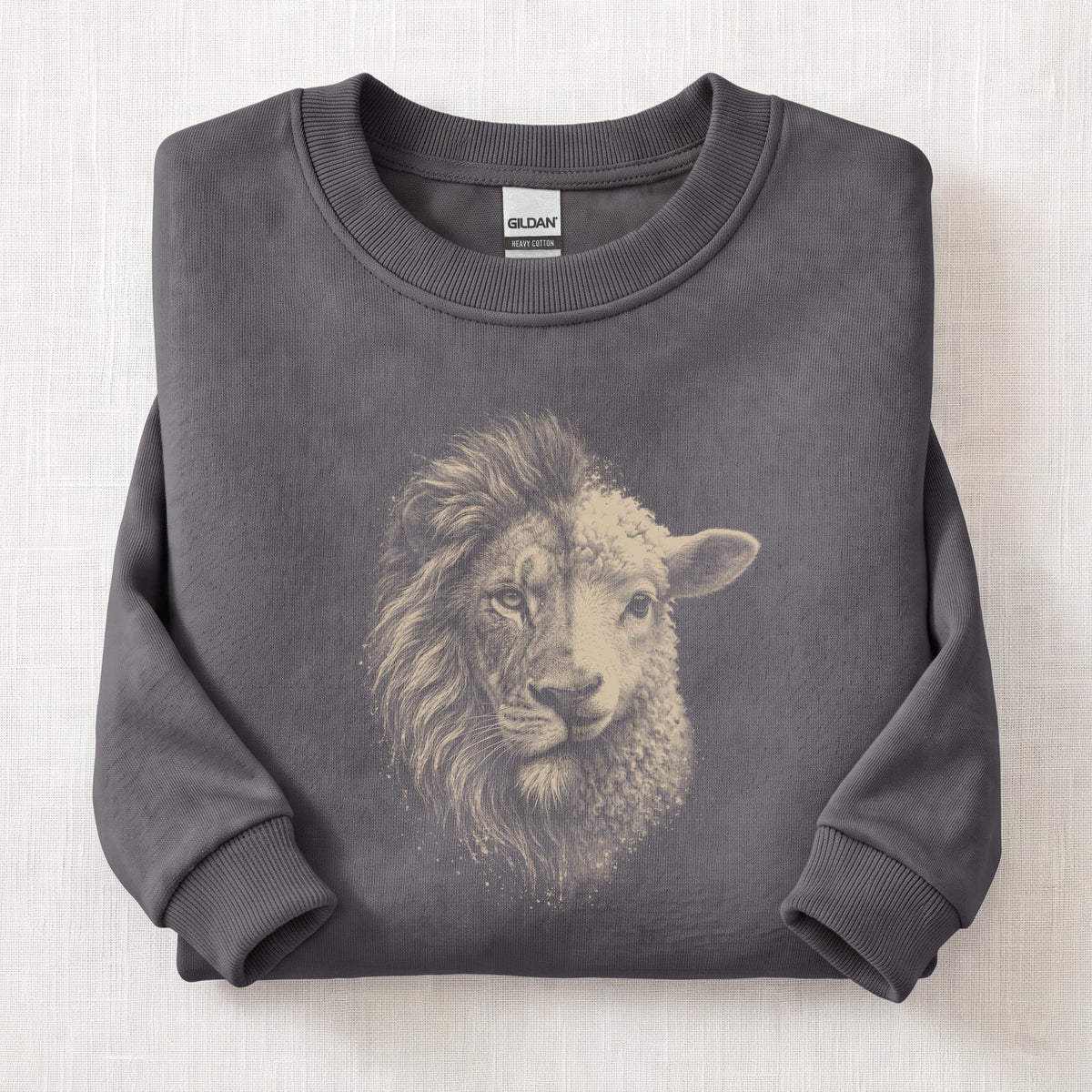 The Lion & The Lamb Sweatshirt — Charcoal
