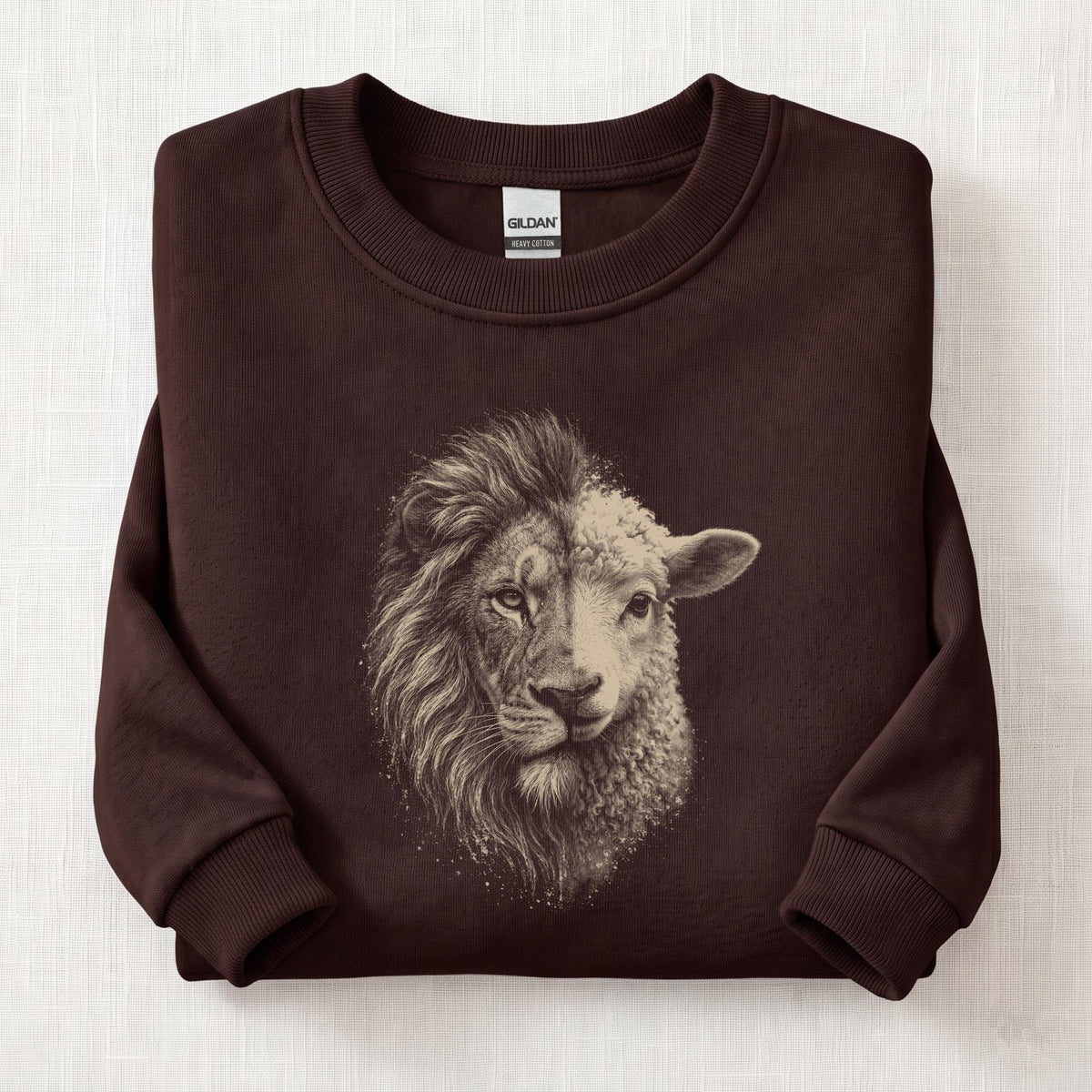 The Lion & The Lamb Sweatshirt — Dark Chocolate