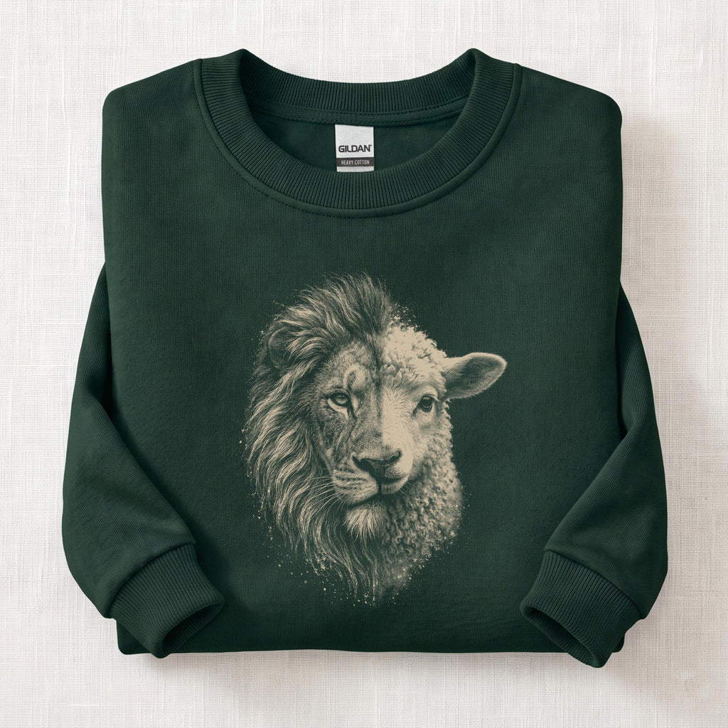 The Lion & The Lamb Sweatshirt — Forest Green