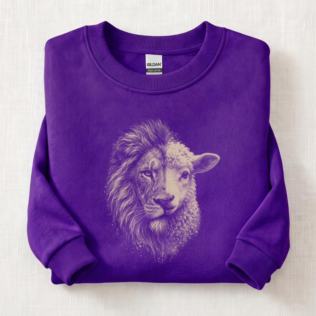 The Lion & The Lamb Sweatshirt — Purple