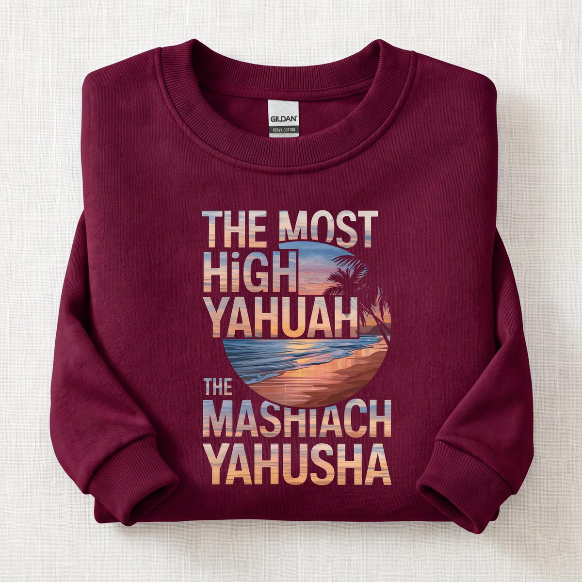 The Most High Yahuah Sweatshirt — Maroon