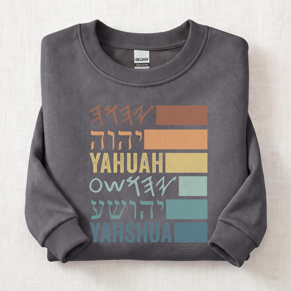 Yahuah Yahshua Names In Paleo Sweatshirt — Charcoal