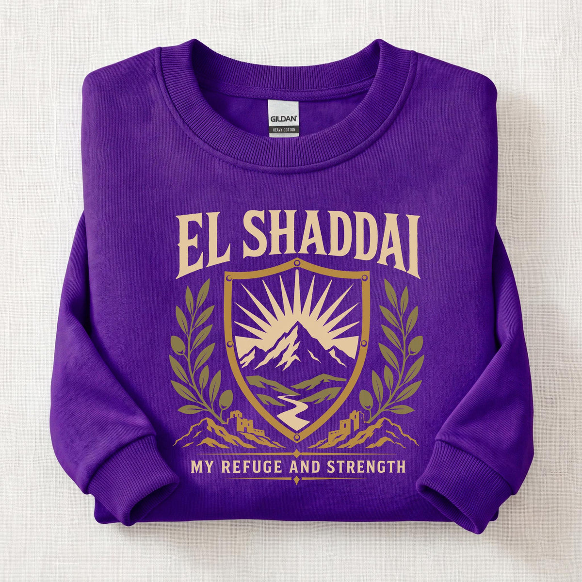 El Shaddai My Strength Sweatshirt — Purple