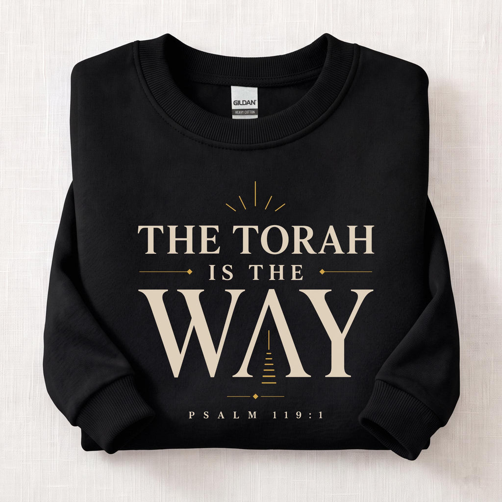 The Torah Is The Way Sweatshirt — Black
