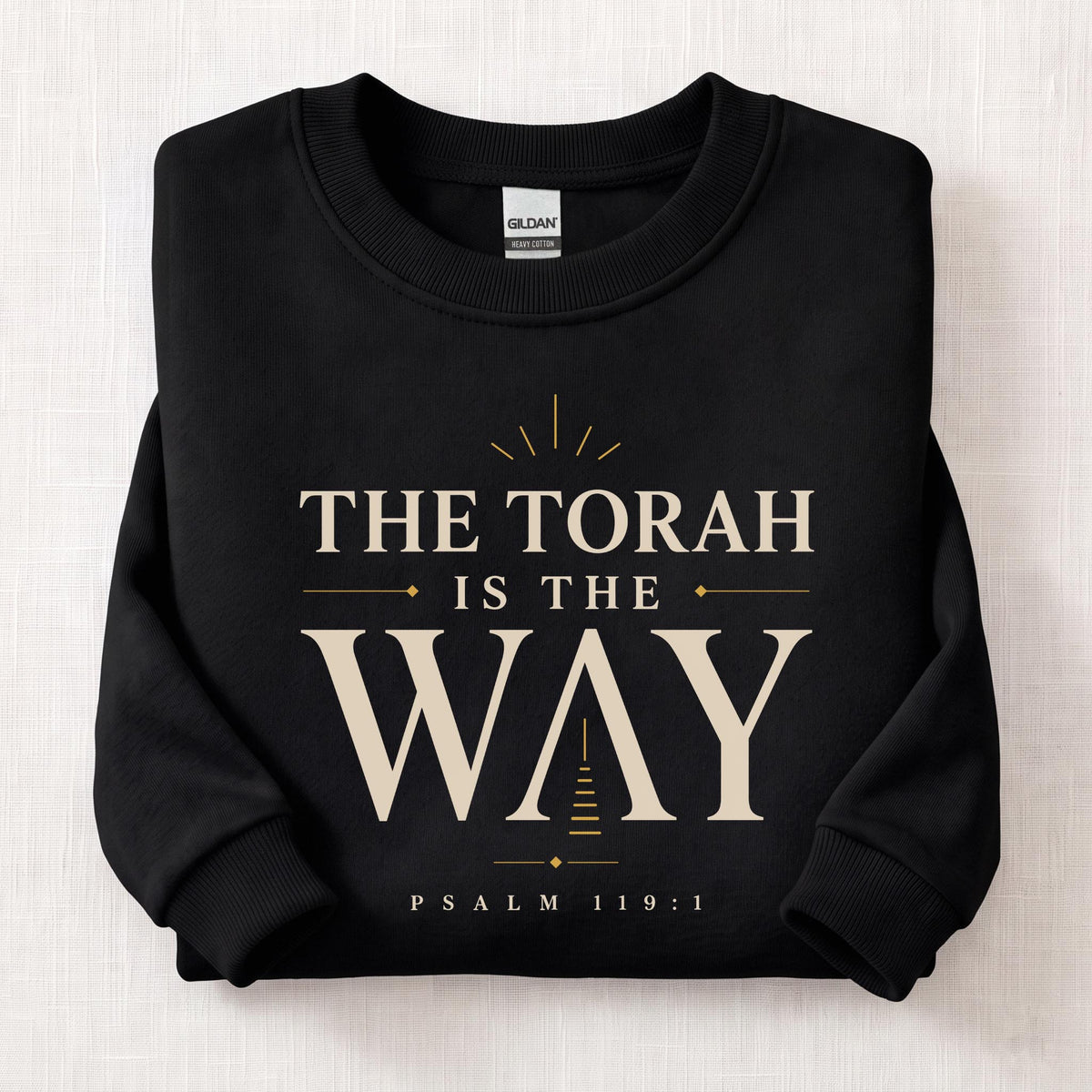 The Torah Is The Way Sweatshirt — Black