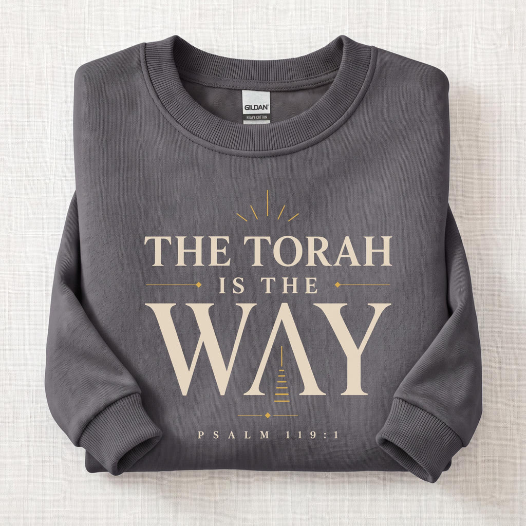 The Torah Is The Way Sweatshirt — Charcoal