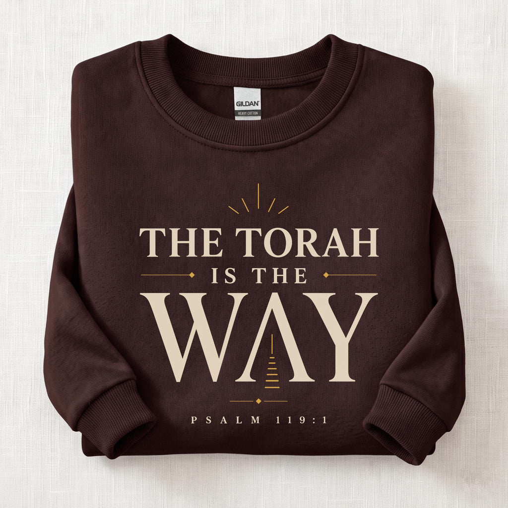 The Torah Is The Way Sweatshirt — Dark Chocolate