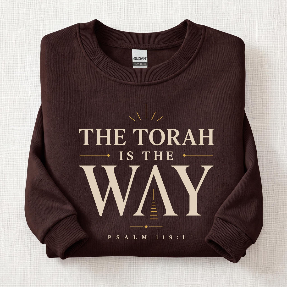 The Torah Is The Way Sweatshirt — Dark Chocolate