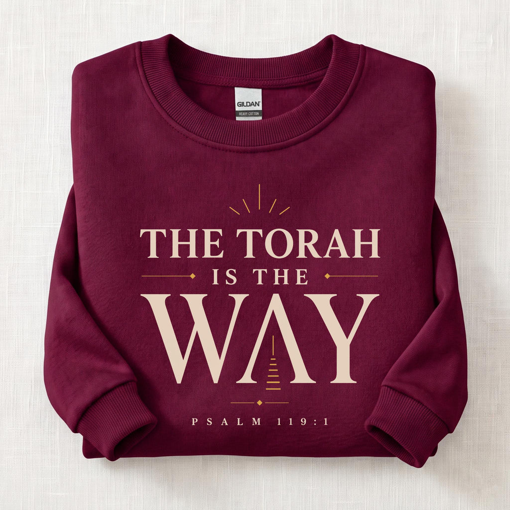 The Torah Is The Way Sweatshirt — Maroon