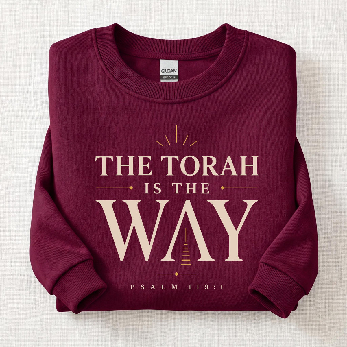 The Torah Is The Way Sweatshirt — Maroon