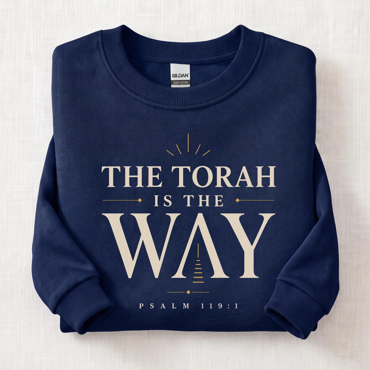 The Torah Is The Way Sweatshirt — Navy