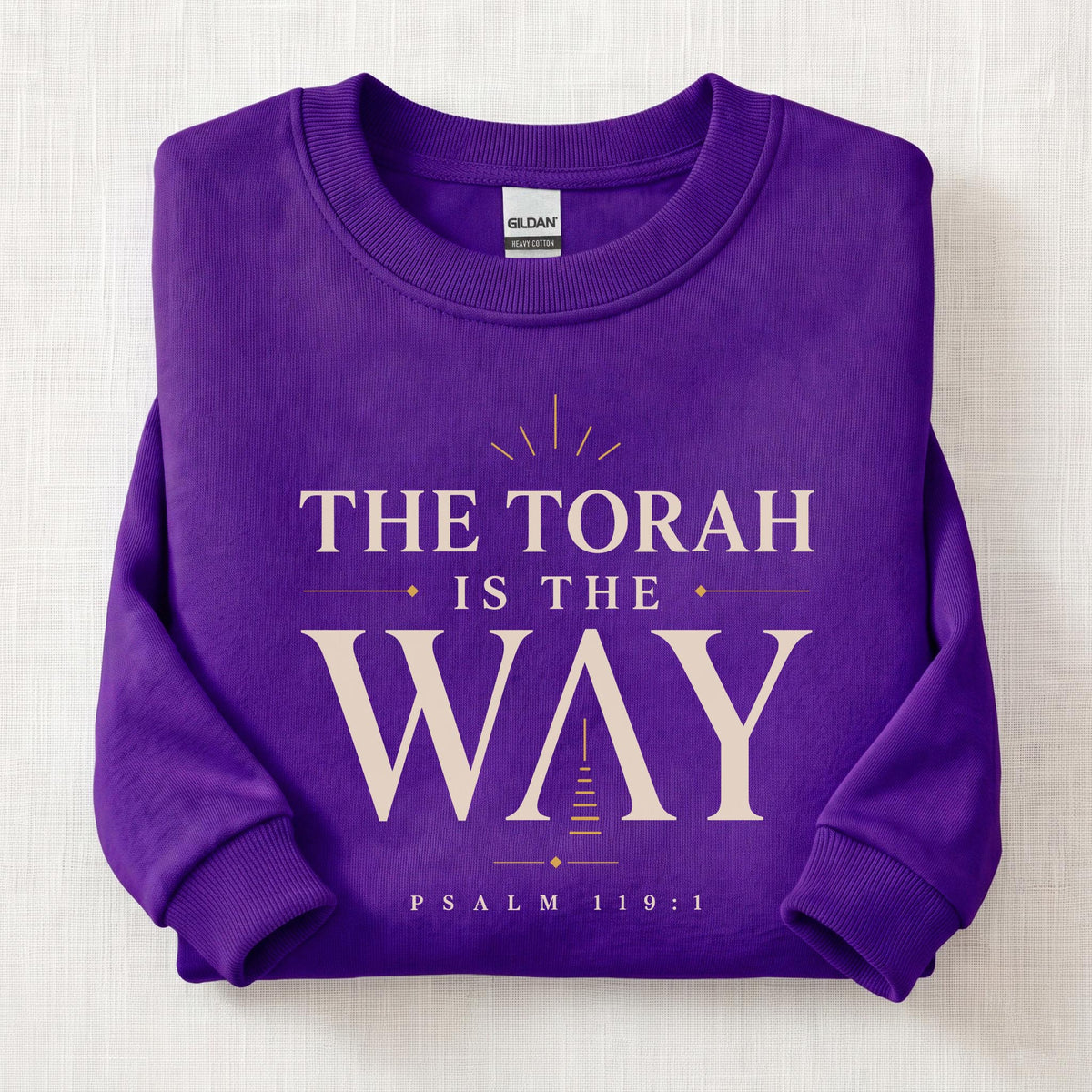 The Torah Is The Way Sweatshirt — Purple