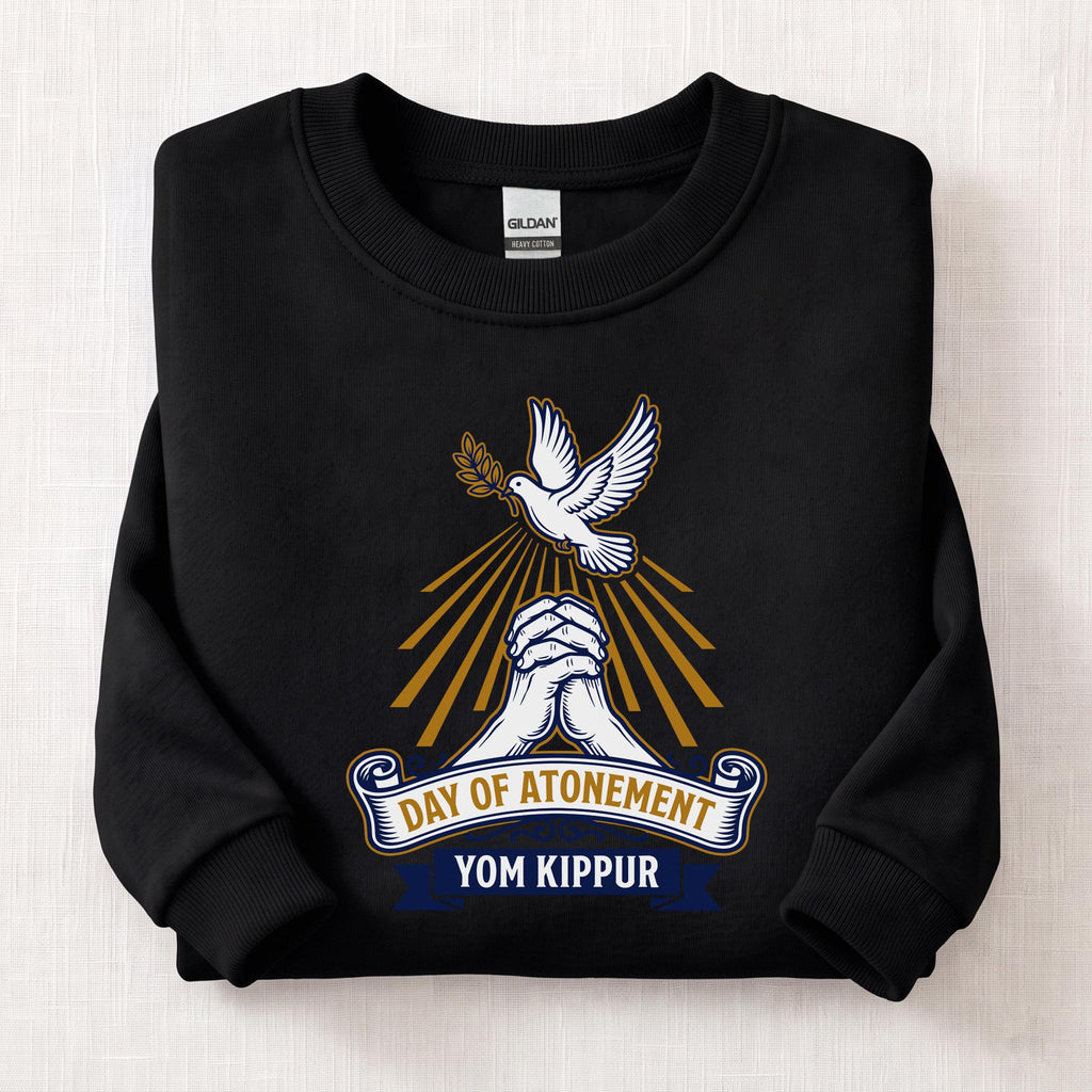 Yom Kippur Day Of Atonemen Sweatshirt — Black