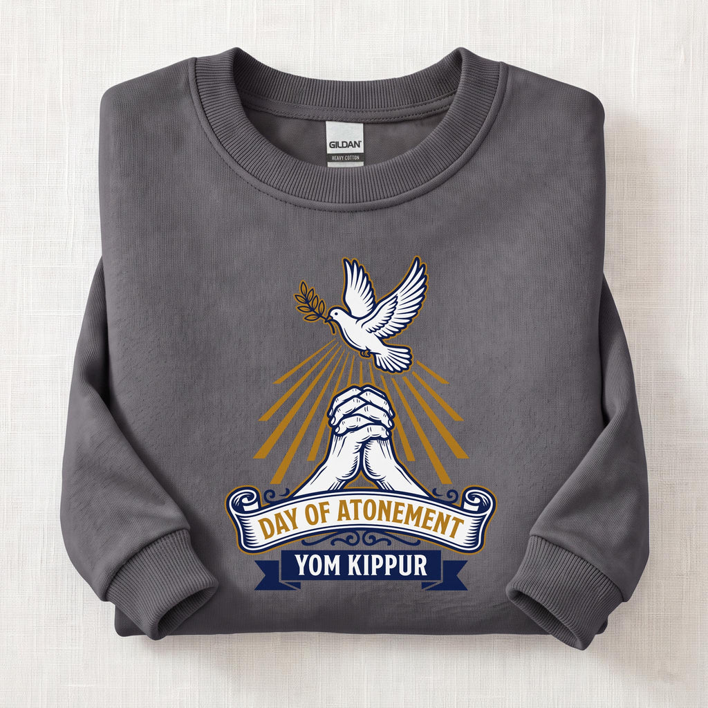 Yom Kippur Day Of Atonemen Sweatshirt — Charcoal