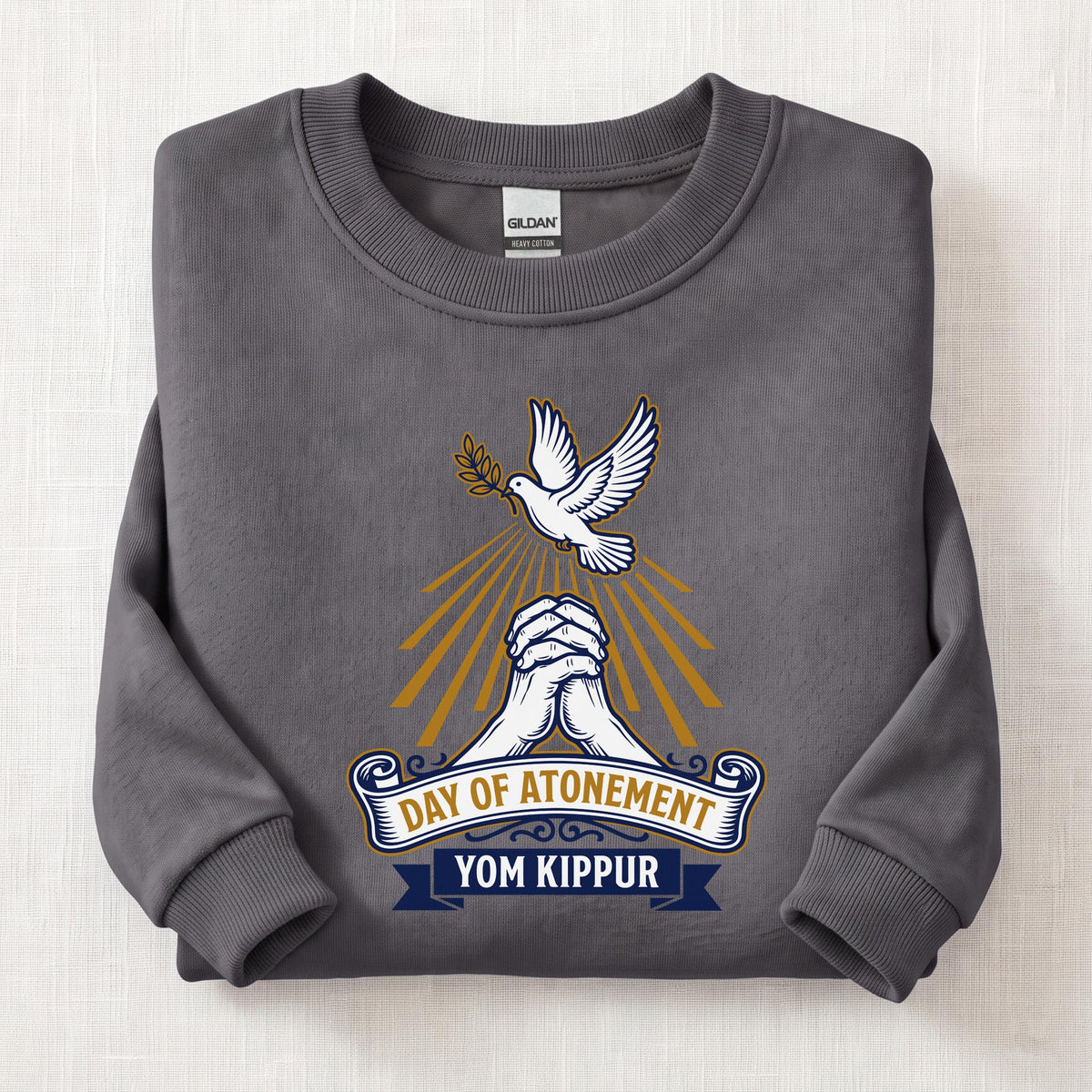Yom Kippur Day Of Atonemen Sweatshirt — Charcoal