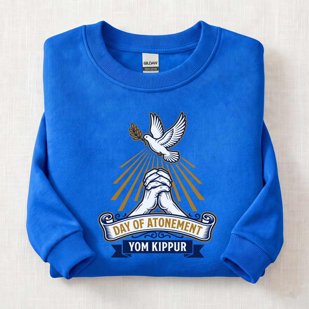 Yom Kippur Day Of Atonemen Sweatshirt — Royal