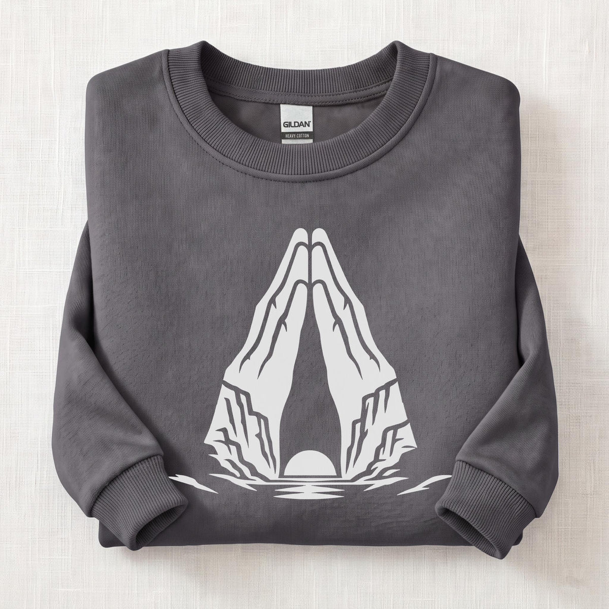 Canyon Prayer Hands Sweatshirt — Charcoal