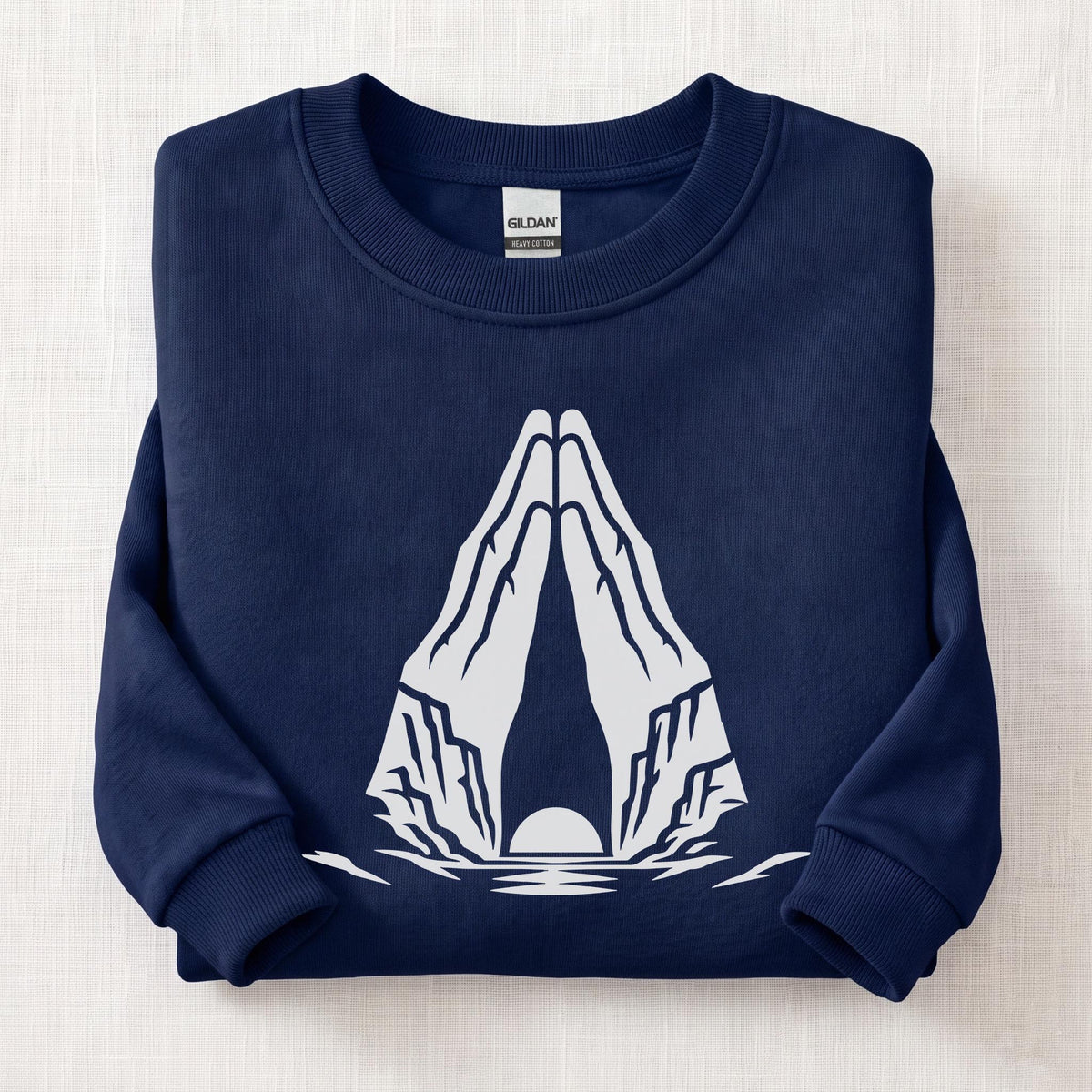Canyon Prayer Hands Sweatshirt — Navy