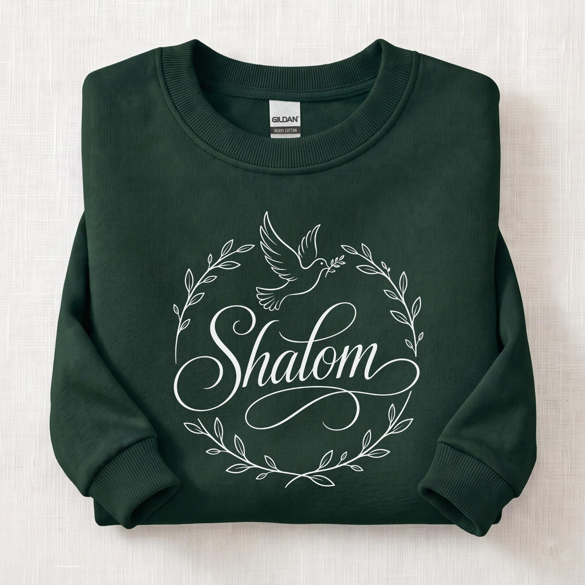 Shalom Peece Sweatshirt — Forest Green