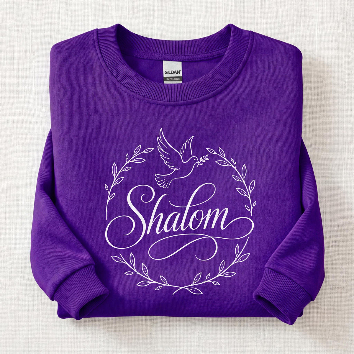Shalom Peece Sweatshirt — Purple