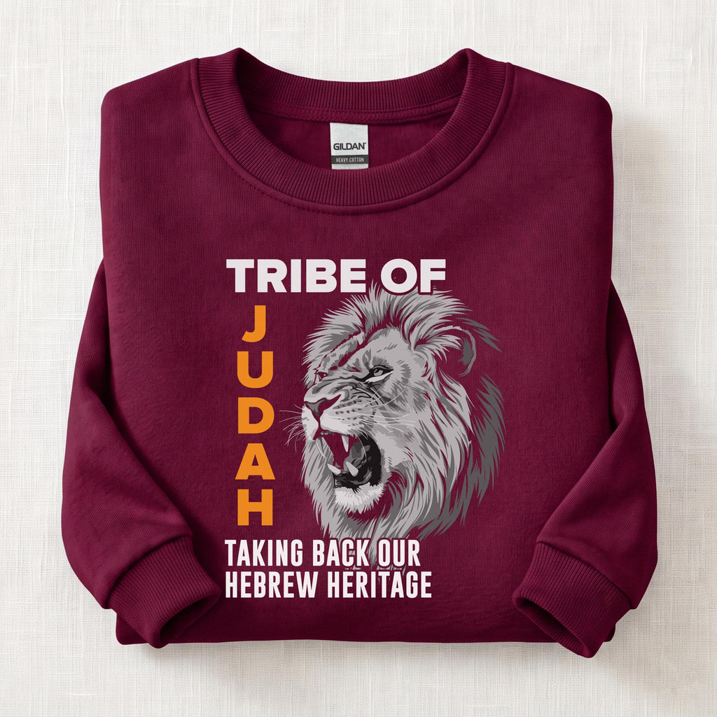 Tribe Of Judah Sweatshirt — Maroon