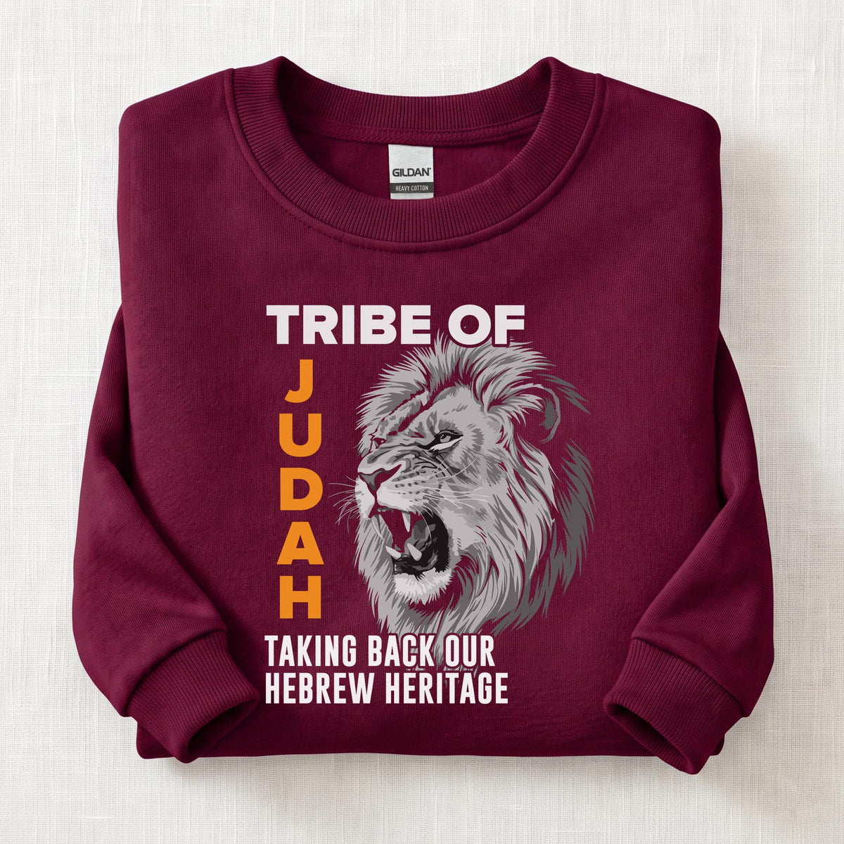 Tribe Of Judah Sweatshirt — Maroon
