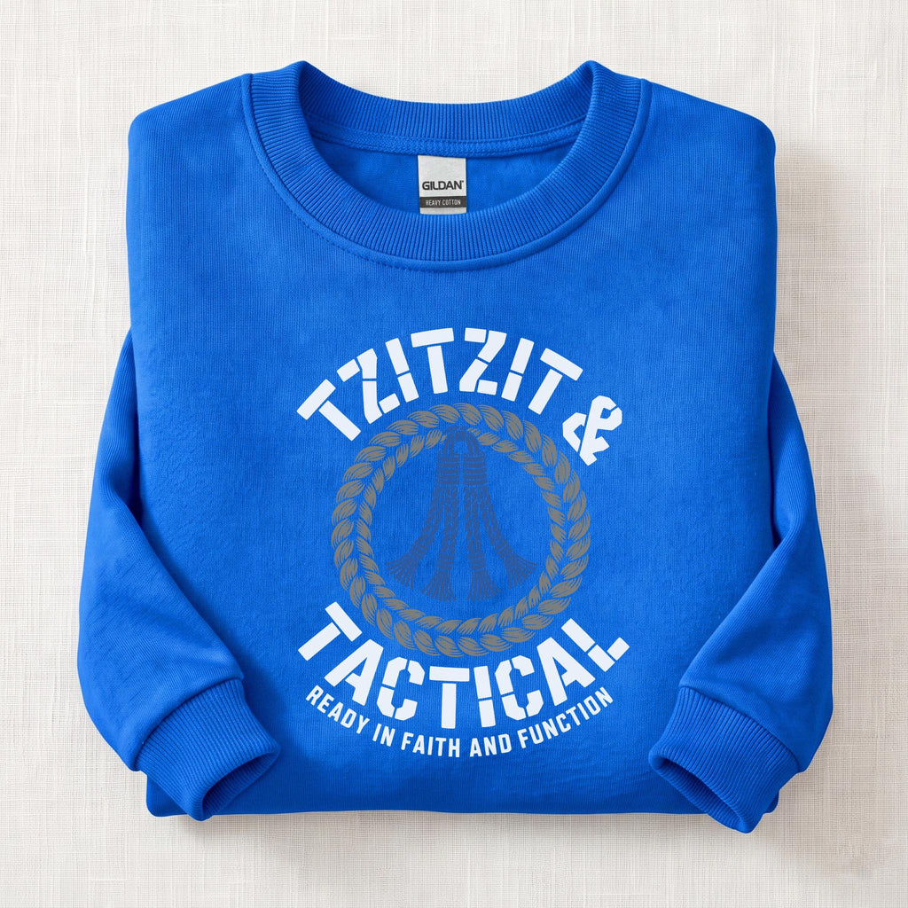 Tzitzit Ready In Faith Sweatshirt — Royal