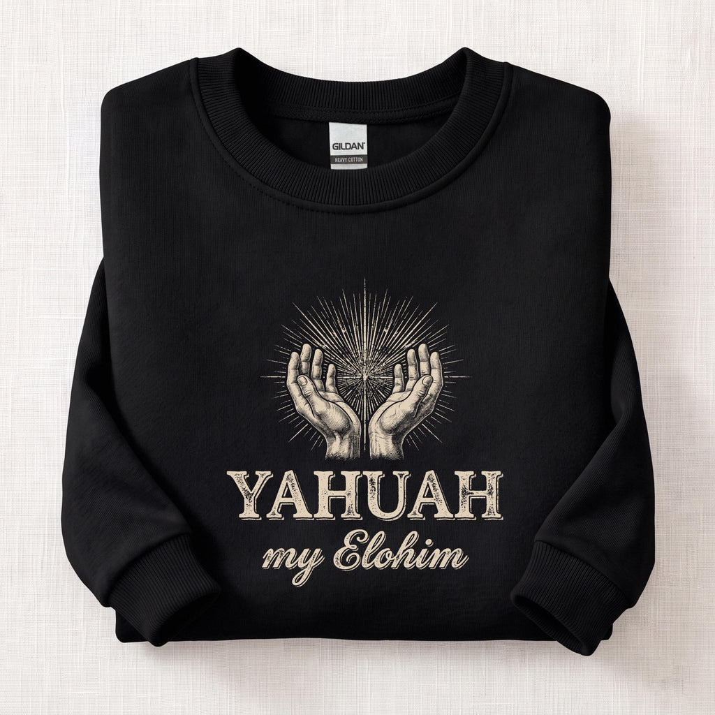 Yahuah My Elohim Sweatshirt — Black