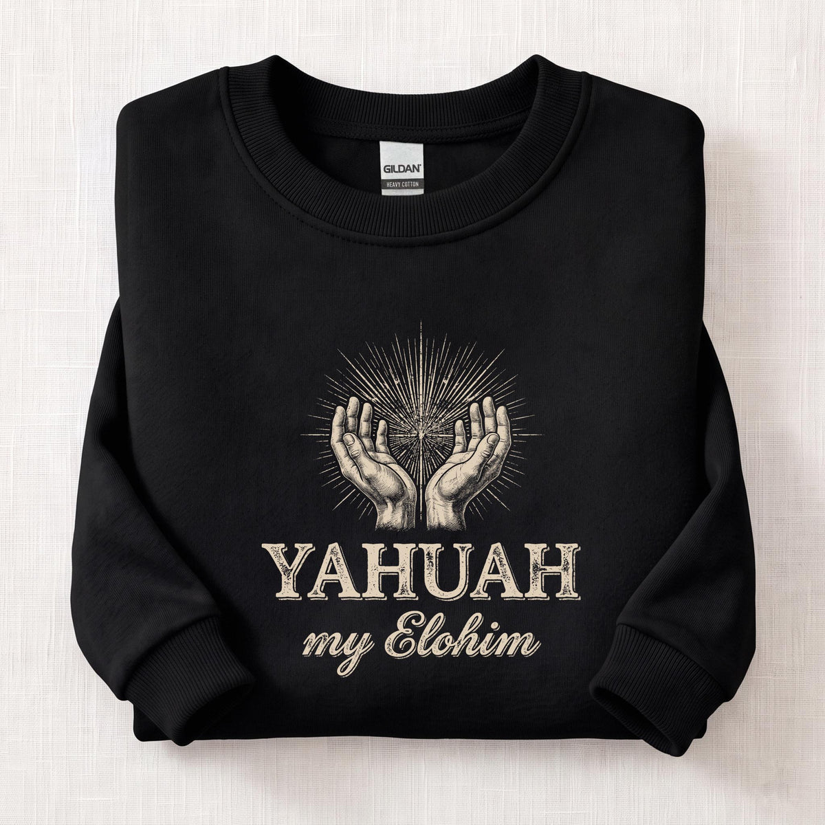Yahuah My Elohim Sweatshirt — Black