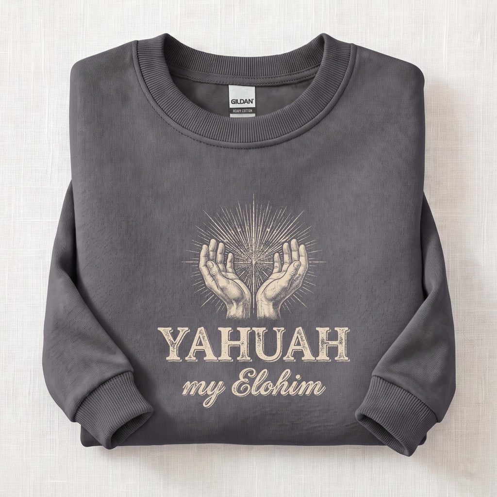 Yahuah My Elohim Sweatshirt — Charcoal