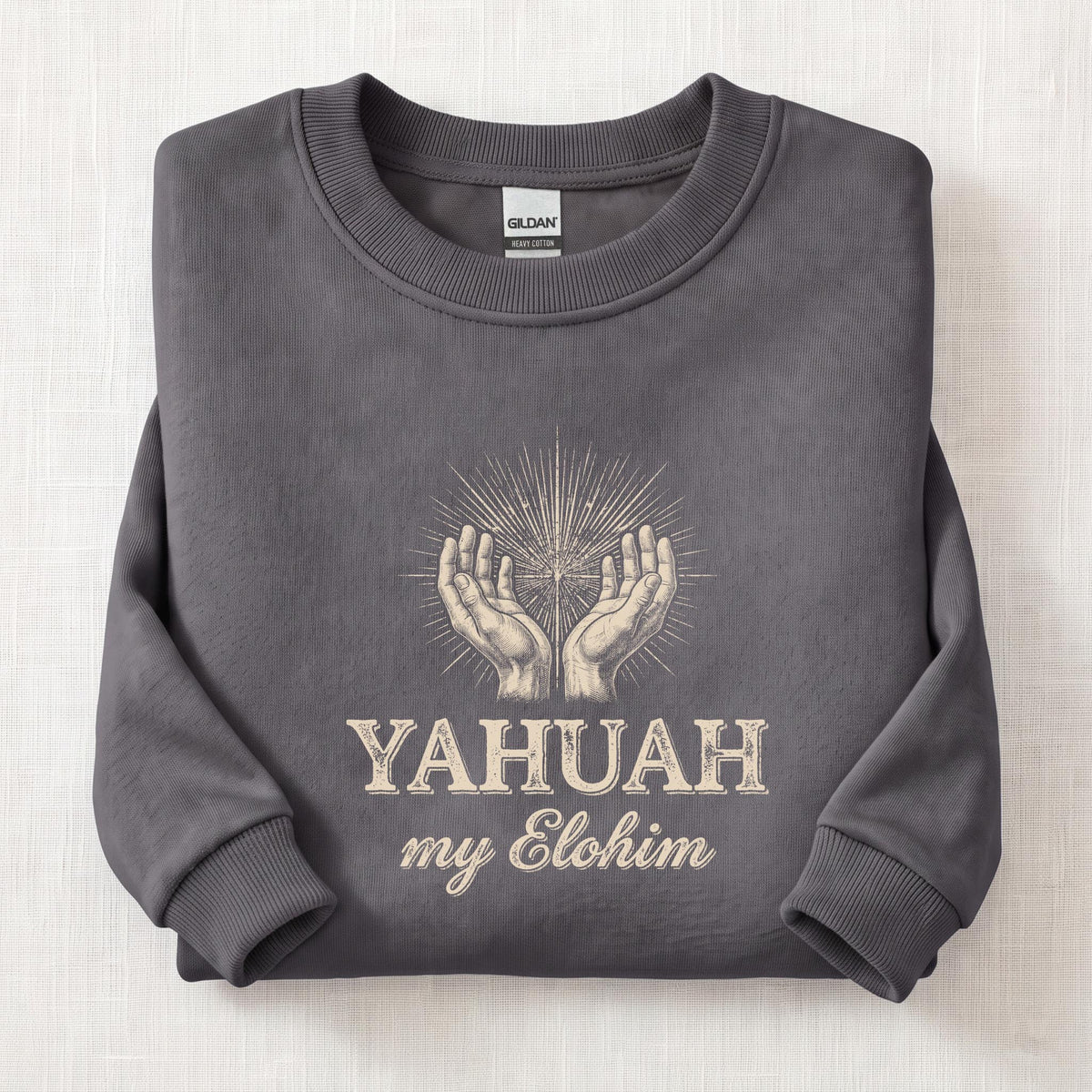Yahuah My Elohim Sweatshirt — Charcoal
