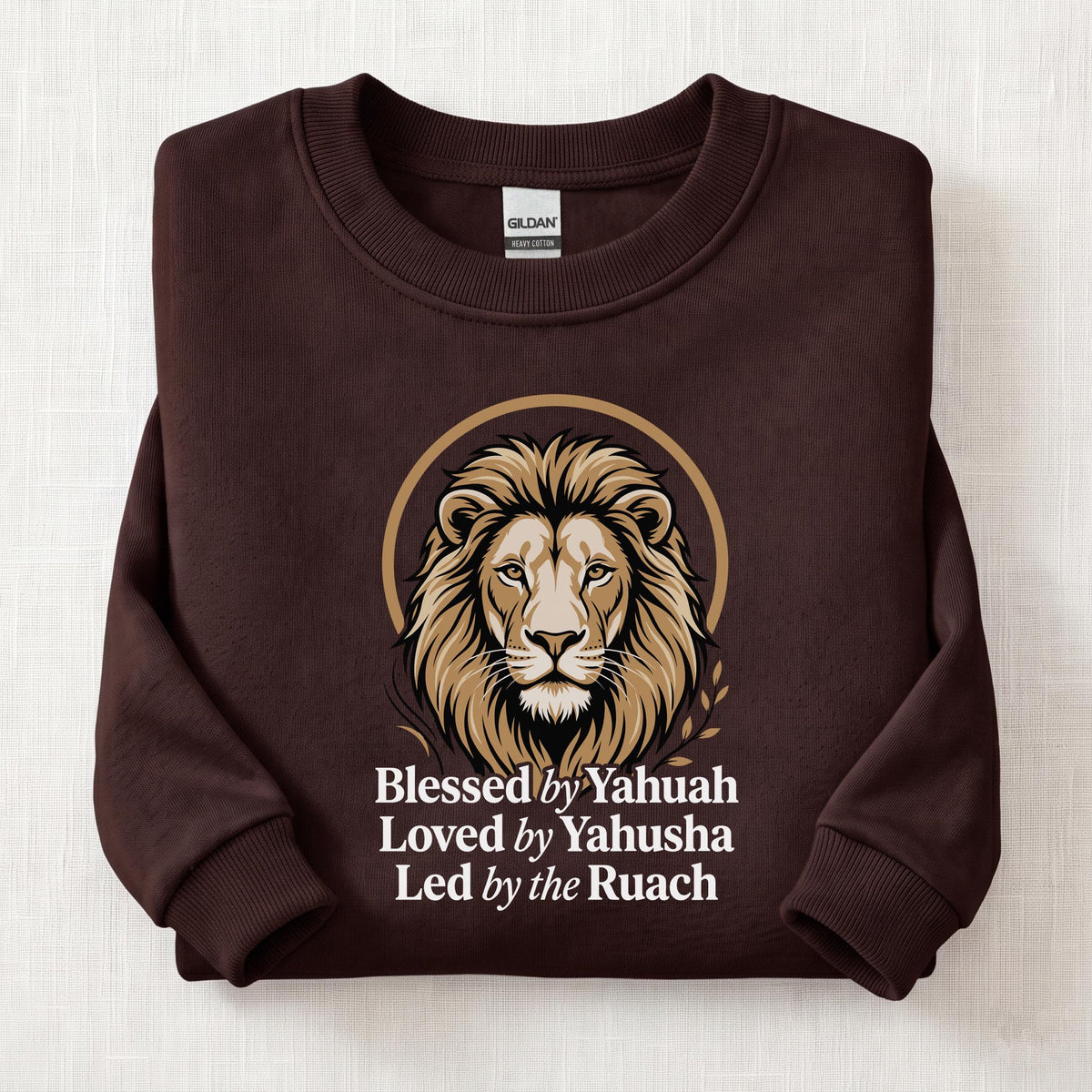 Blessed By Yahuah Sweatshirt — Dark Chocolate